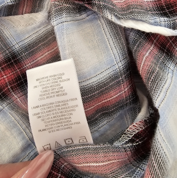 Sam Edelman M Plaid Button-Up Women's Top - Picture 6 of 6